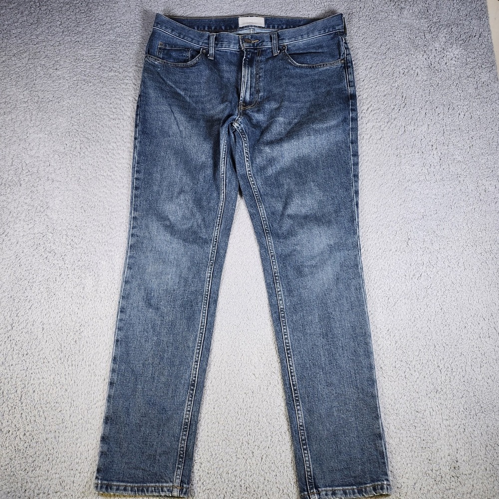 Everlane The Slim Fit Jean Men's 32x30 Dark Wash Blue Organic‎ Cotton Casual